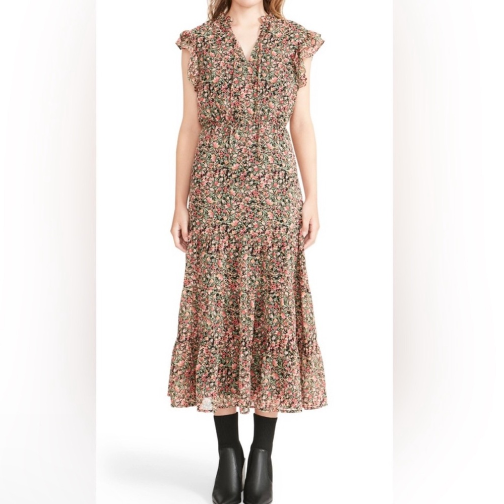BB Dakota by Steve Madden Brown and Tan Midi Sundress - PRELOVED